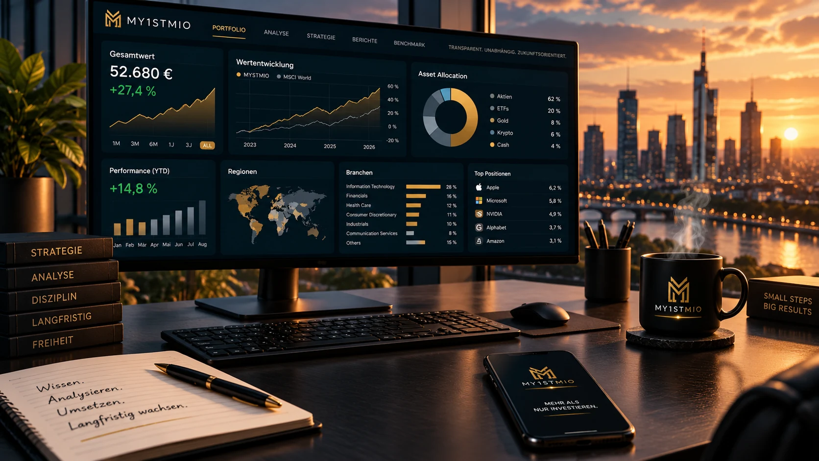 MY1STMIO Portfolio-Dashboard als Praxisbeispiel für langfristigen Vermögensaufbau